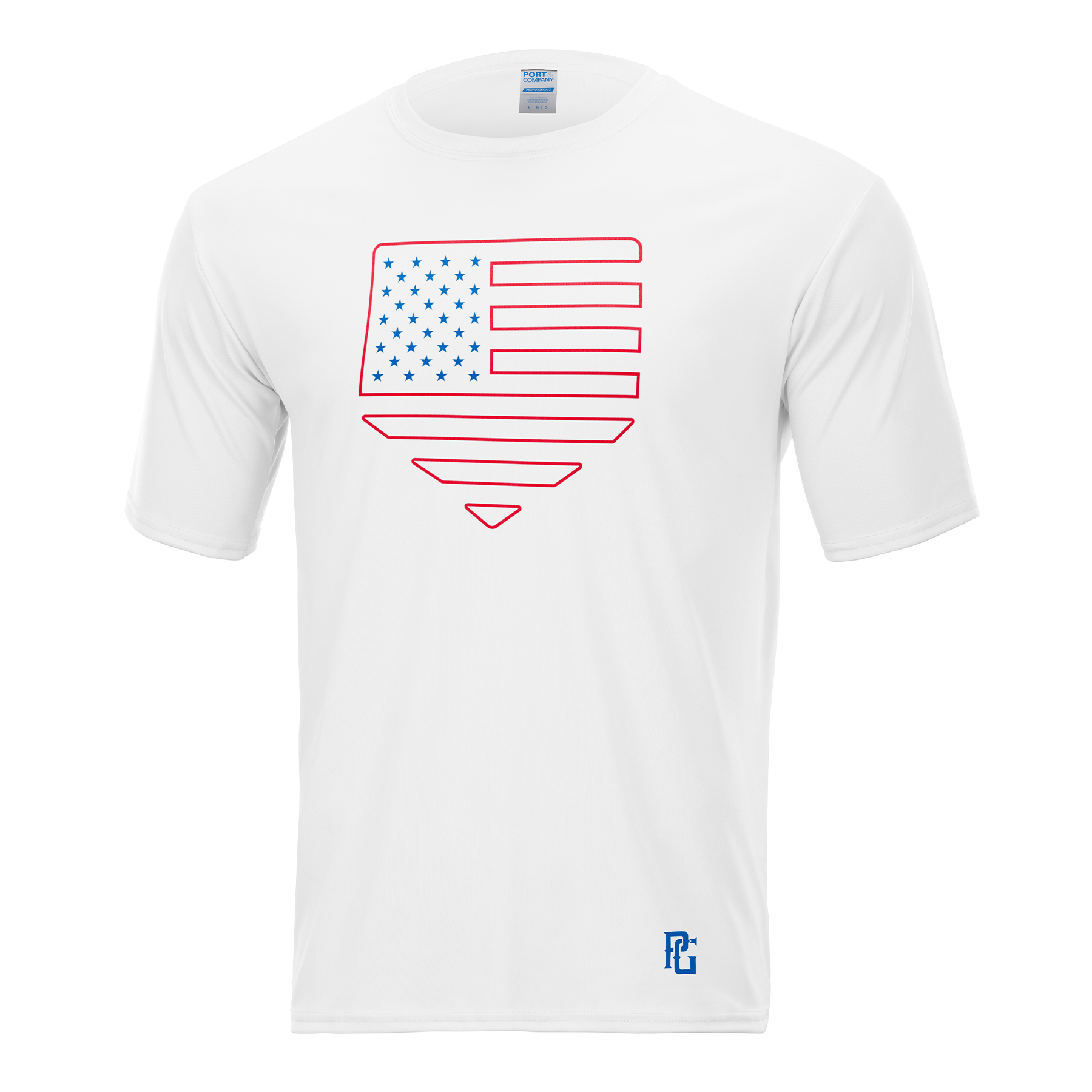 HOMEPLATE PATRIOTIC PERFORMANCE TEE
