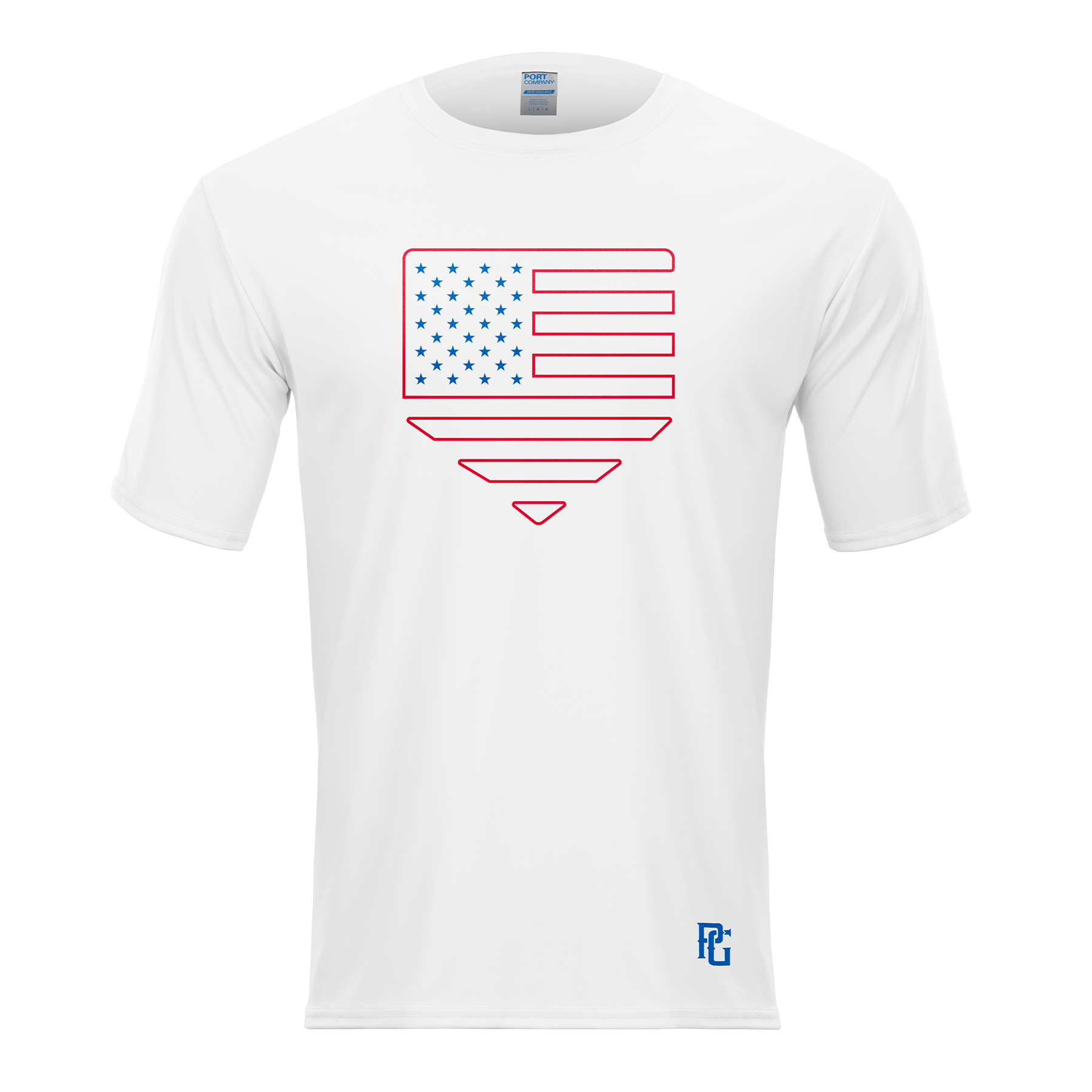 HOMEPLATE PATRIOTIC PERFORMANCE TEE