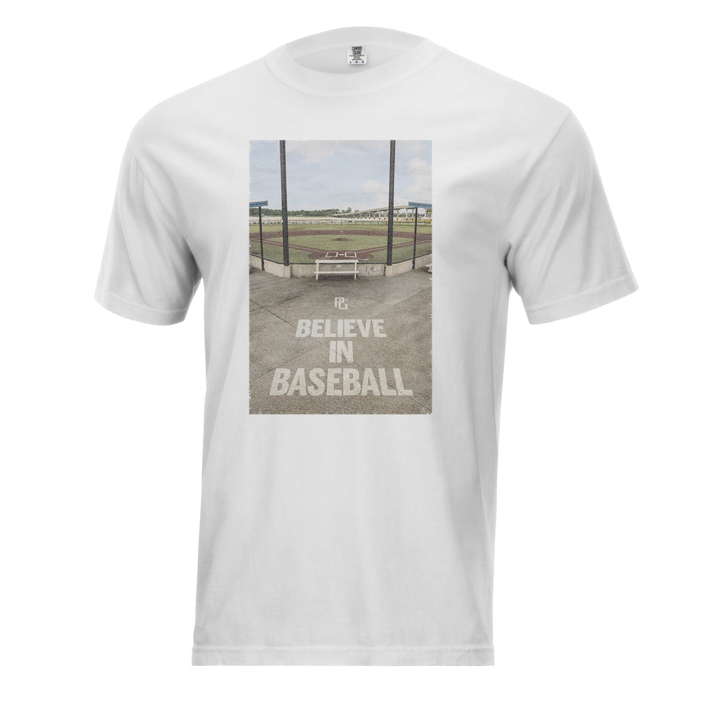 BELIEVE IN BASEBALL BLEACHER TEE