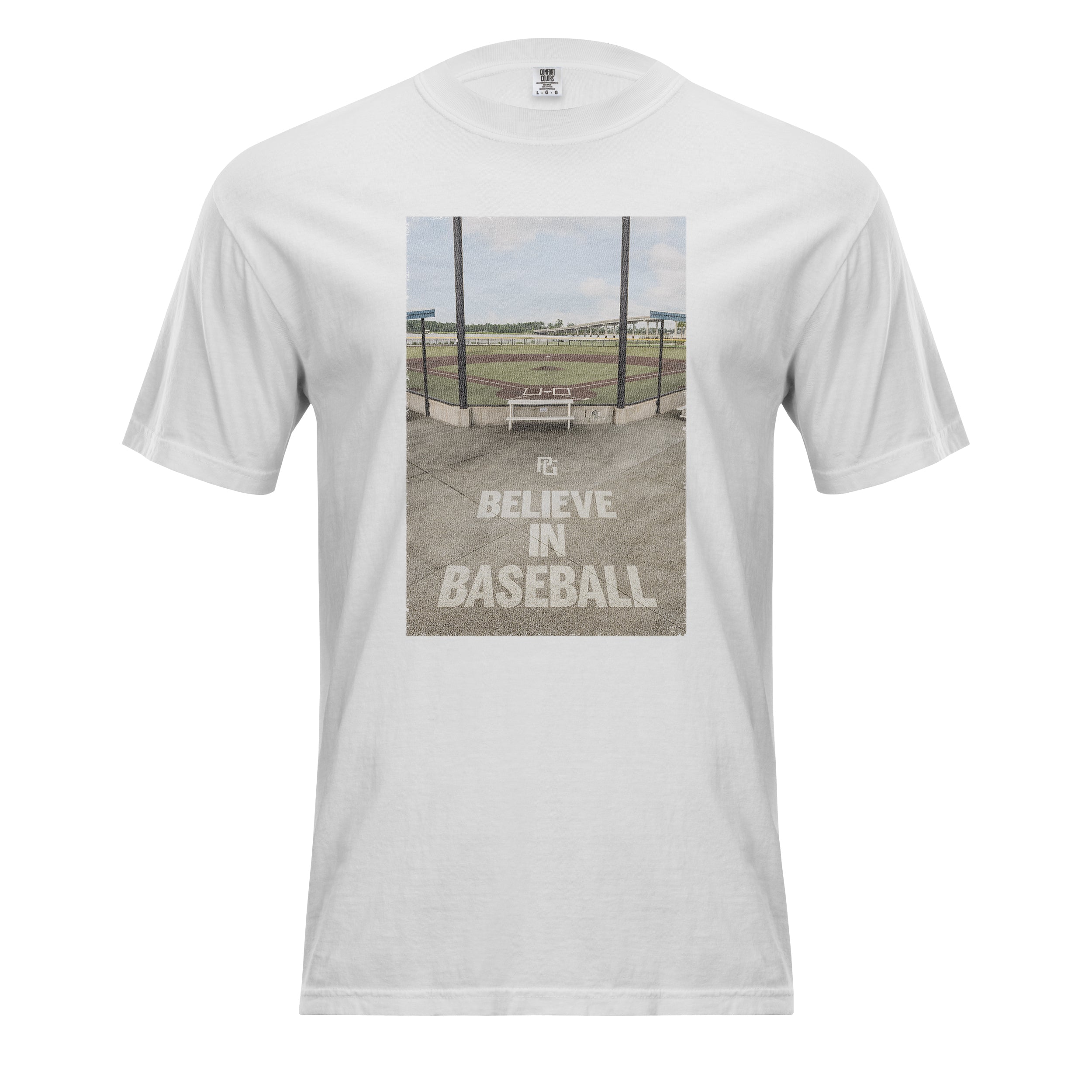 YOUTH BELIEVE IN BASEBALL BLEACHER TEE