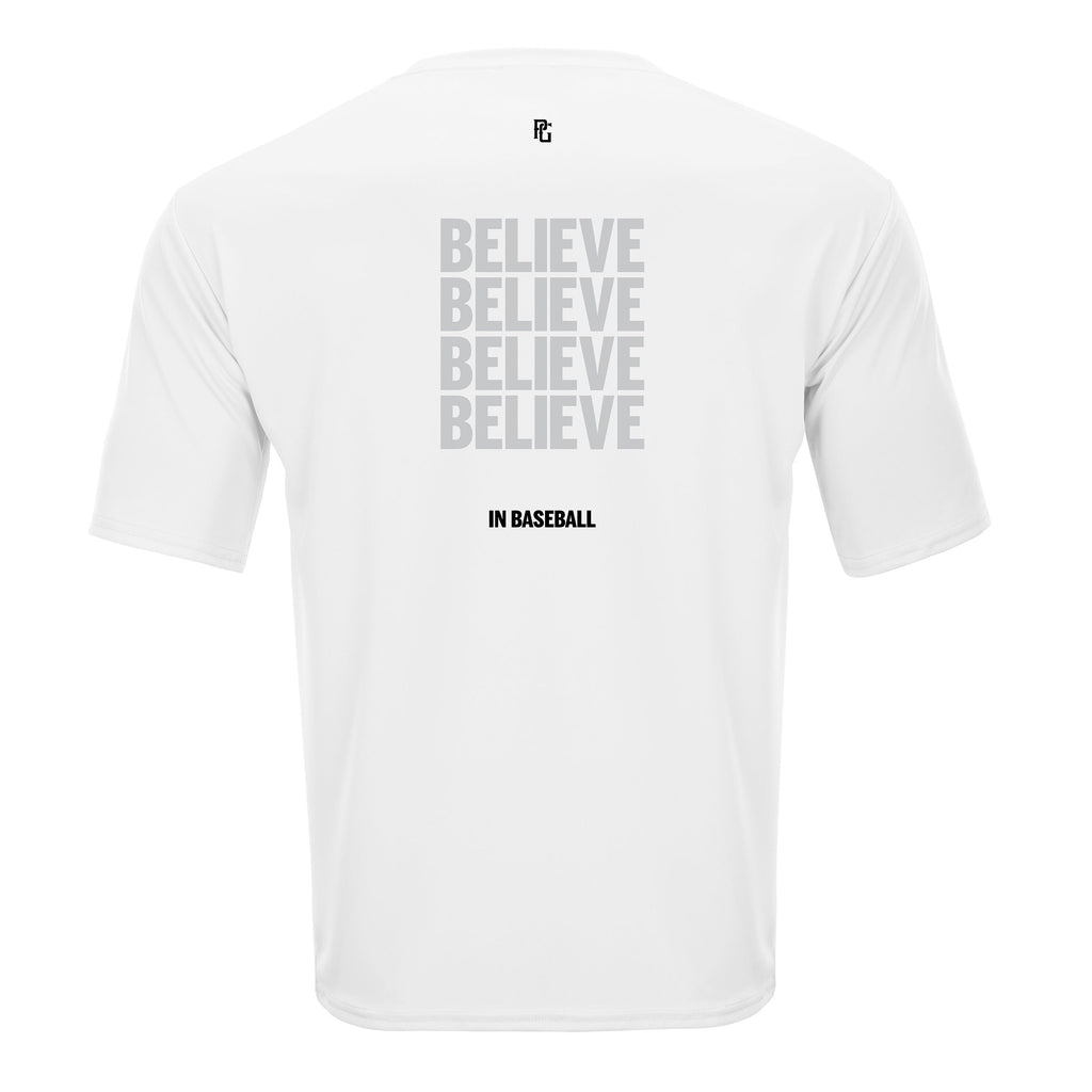 BELIEVE IN BASEBALL PERFORMANCE TEE